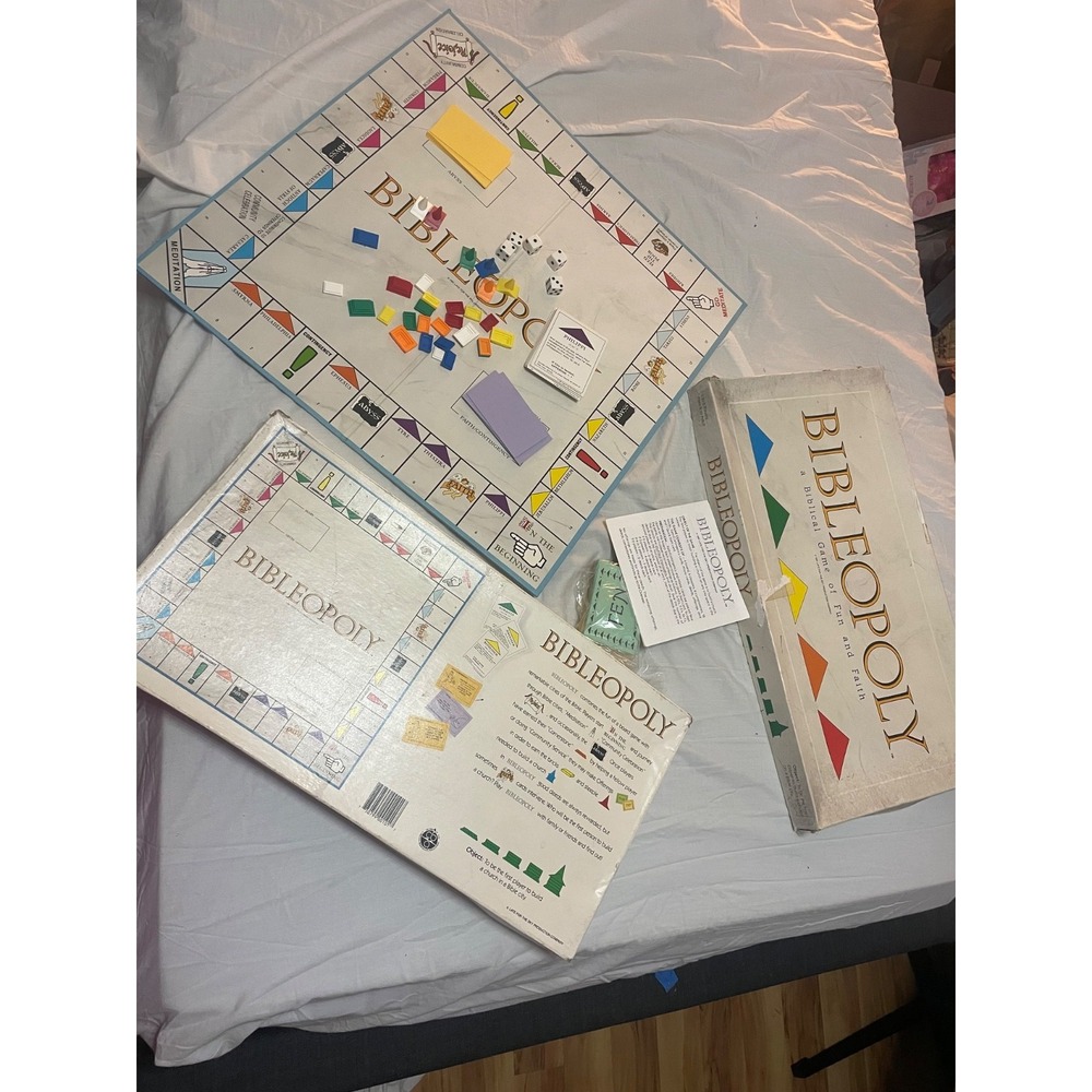 Vintage Bibleopoly Board Game (1991, Late For The Sky) Complete